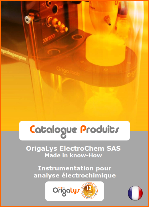 Catalogue des produits Origalys pour mesure électrochimiques