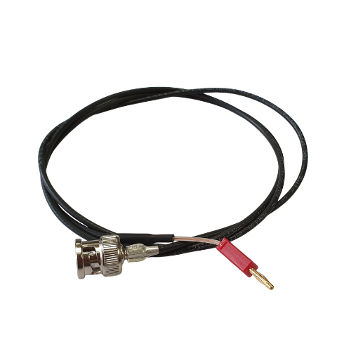 Origaccess - Cordon renforcé banane mâle ø2 - BNC - 1m - Rouge